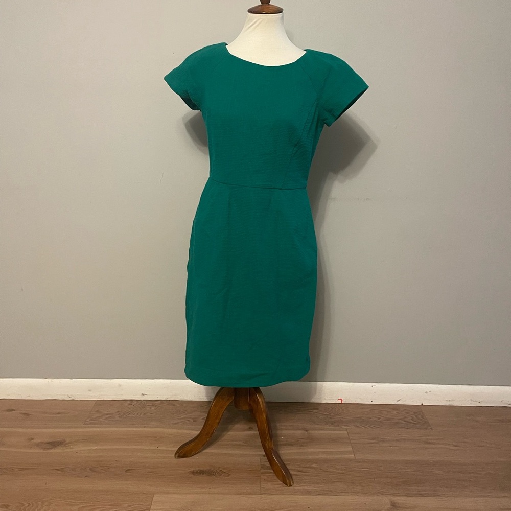 J.crew Emerald Green Sheath Dress Size 10